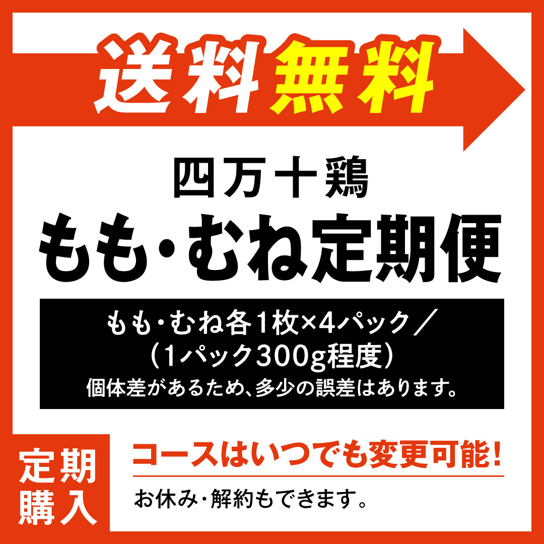 四万十鶏 もも・むね定期便