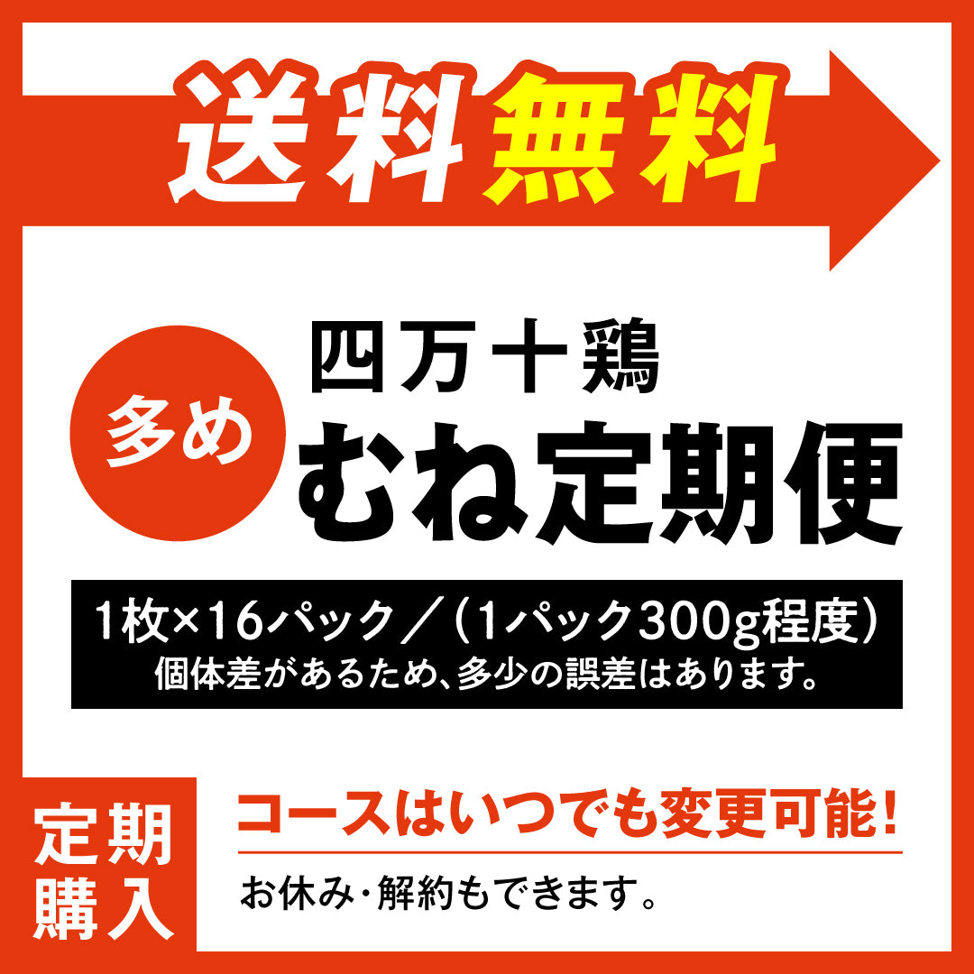 四万十鶏 定期購入 むね定期便 多め