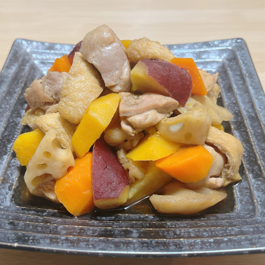 鶏肉と秋の根菜の煮物